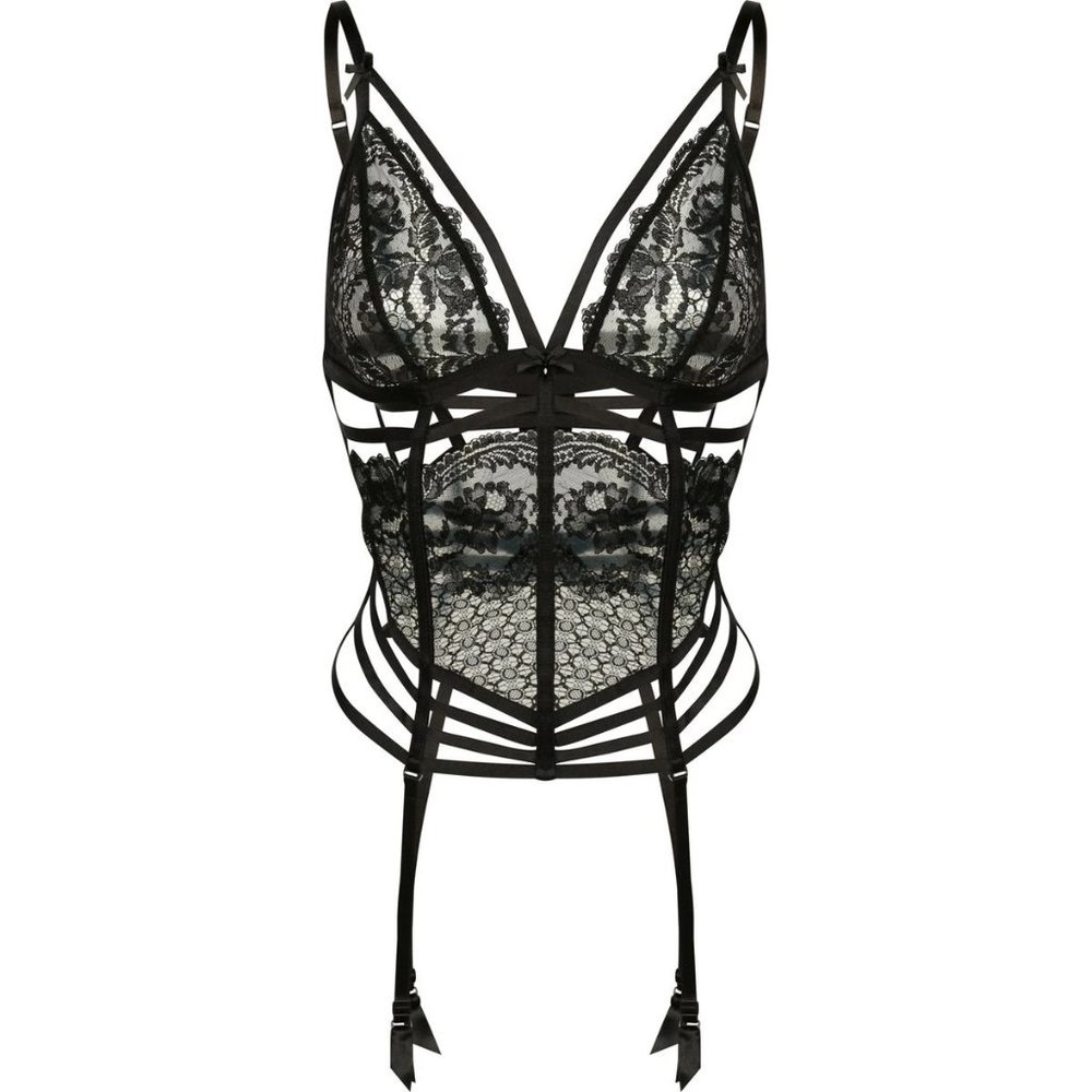 Aubade - Entrevue Secrete Black Basque/Tanga - Sz2 - Picture 5 of 10